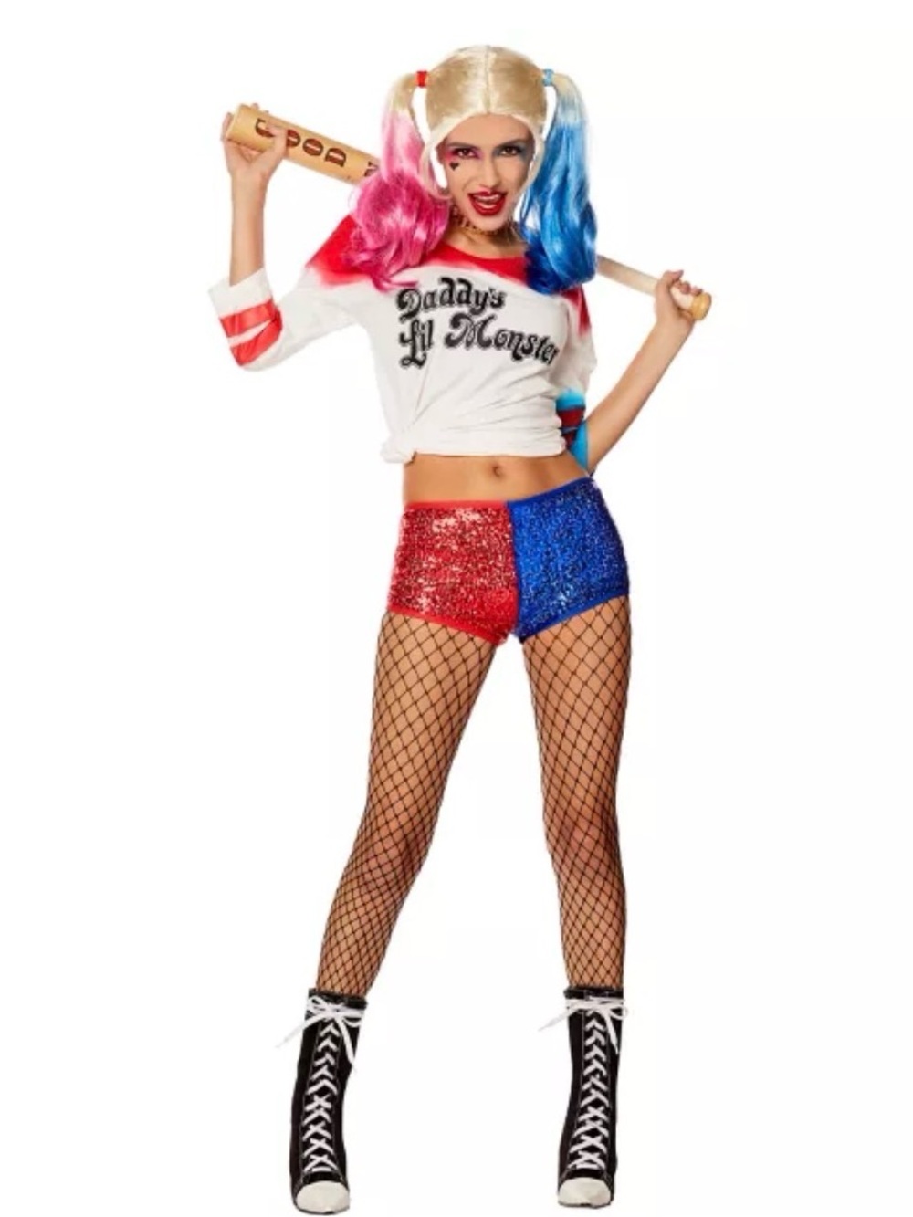 🃏 Suicide Squad Harley Quinn & Joker Combo Set w/ Wig, Tattoos, Accessories